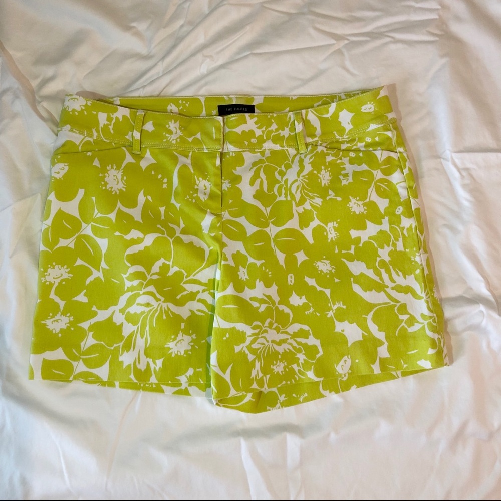 The Limited Spring Green Floral Shorts